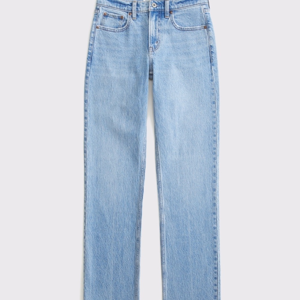 Abercrombie mid rise straight jean